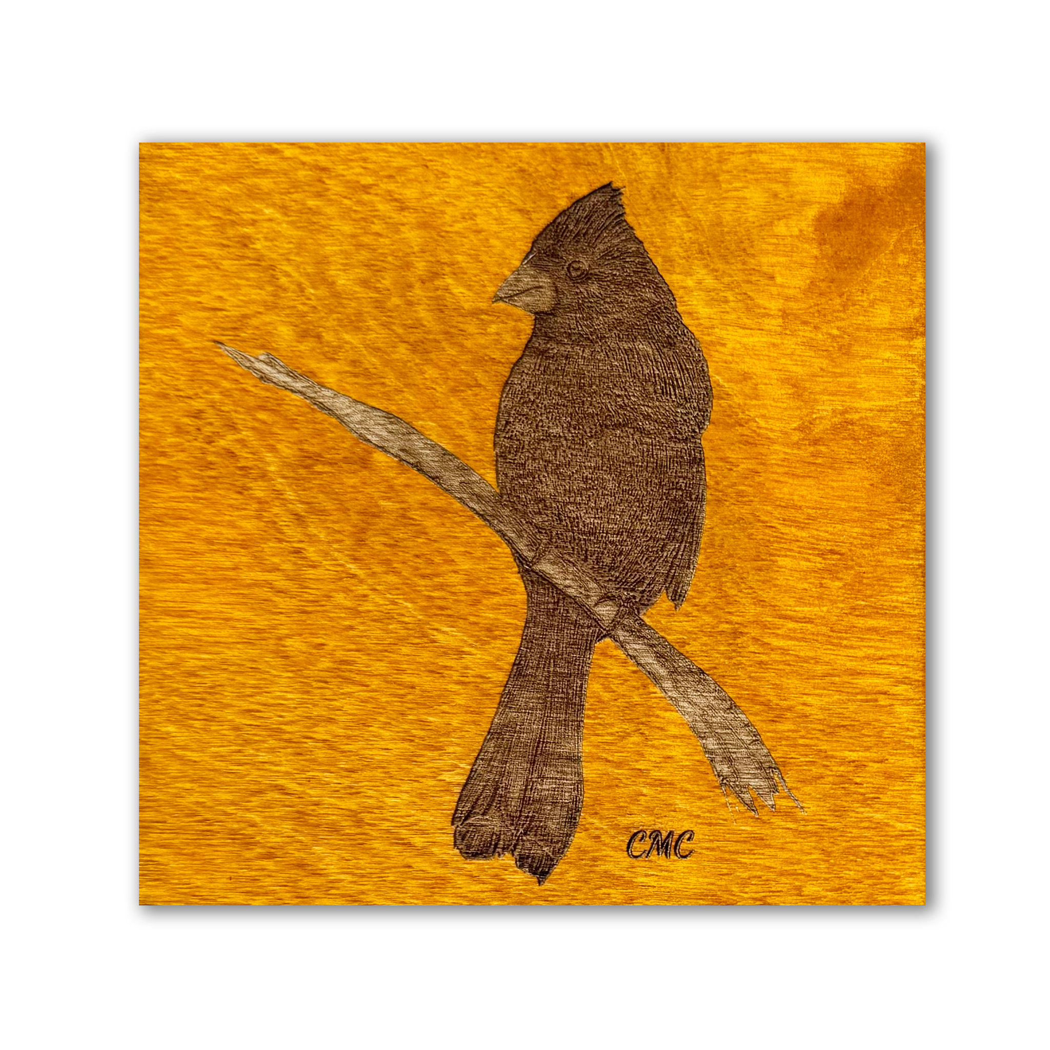 Cardinal | Wood Art Tile