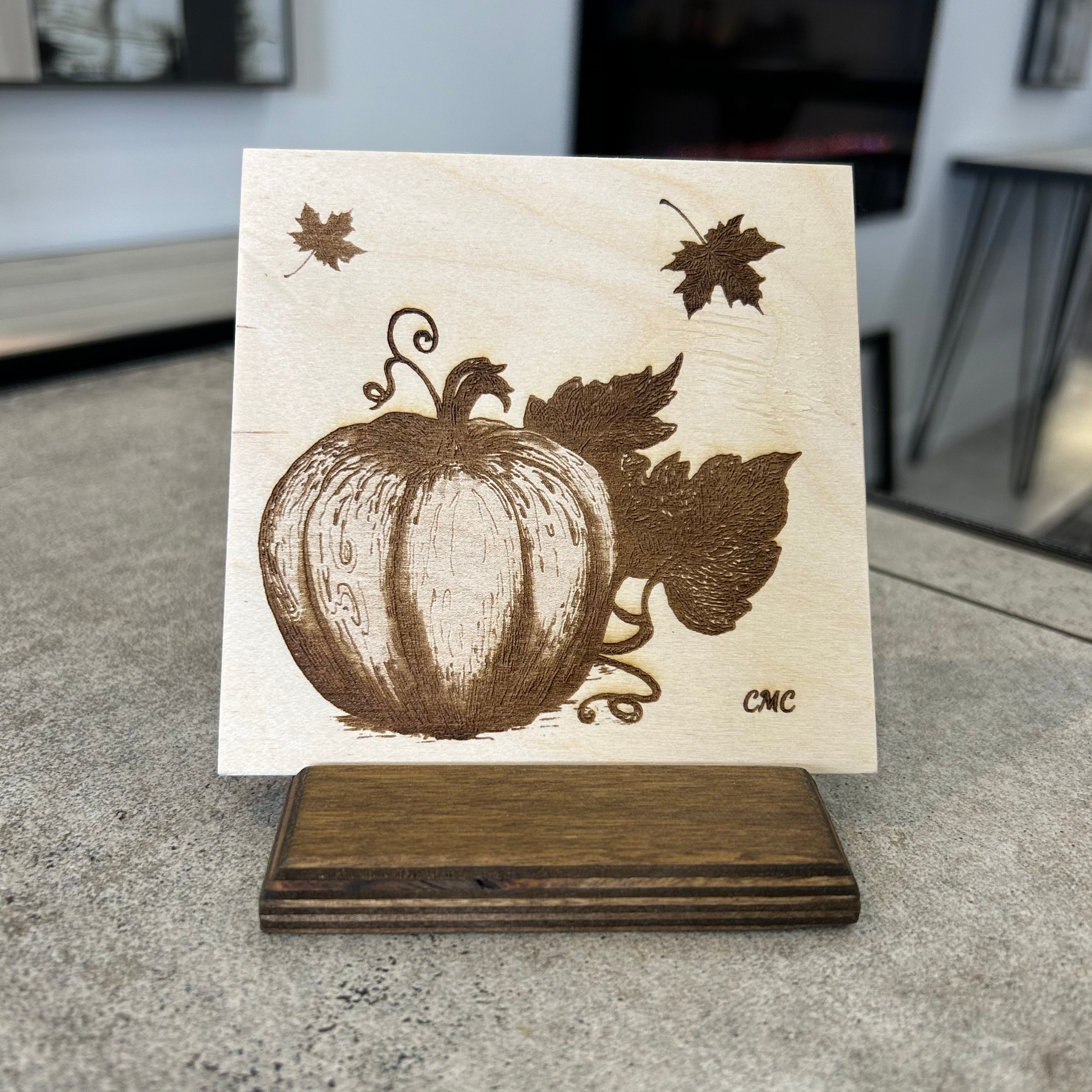 Pumpkin | Wood Art Tile